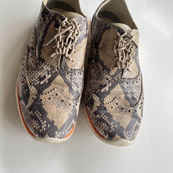 Cole Haan ZERØGRAND Wing Ox Closed Hole Ii Python Printed Leather Shoes … - Picture 3 of 7
